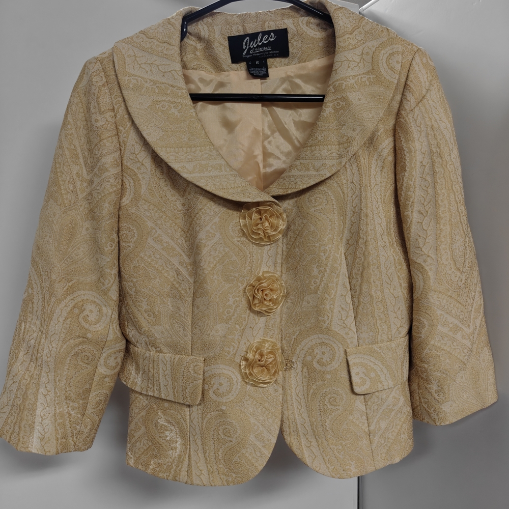 Jules Women's Elegant Gold Blazer